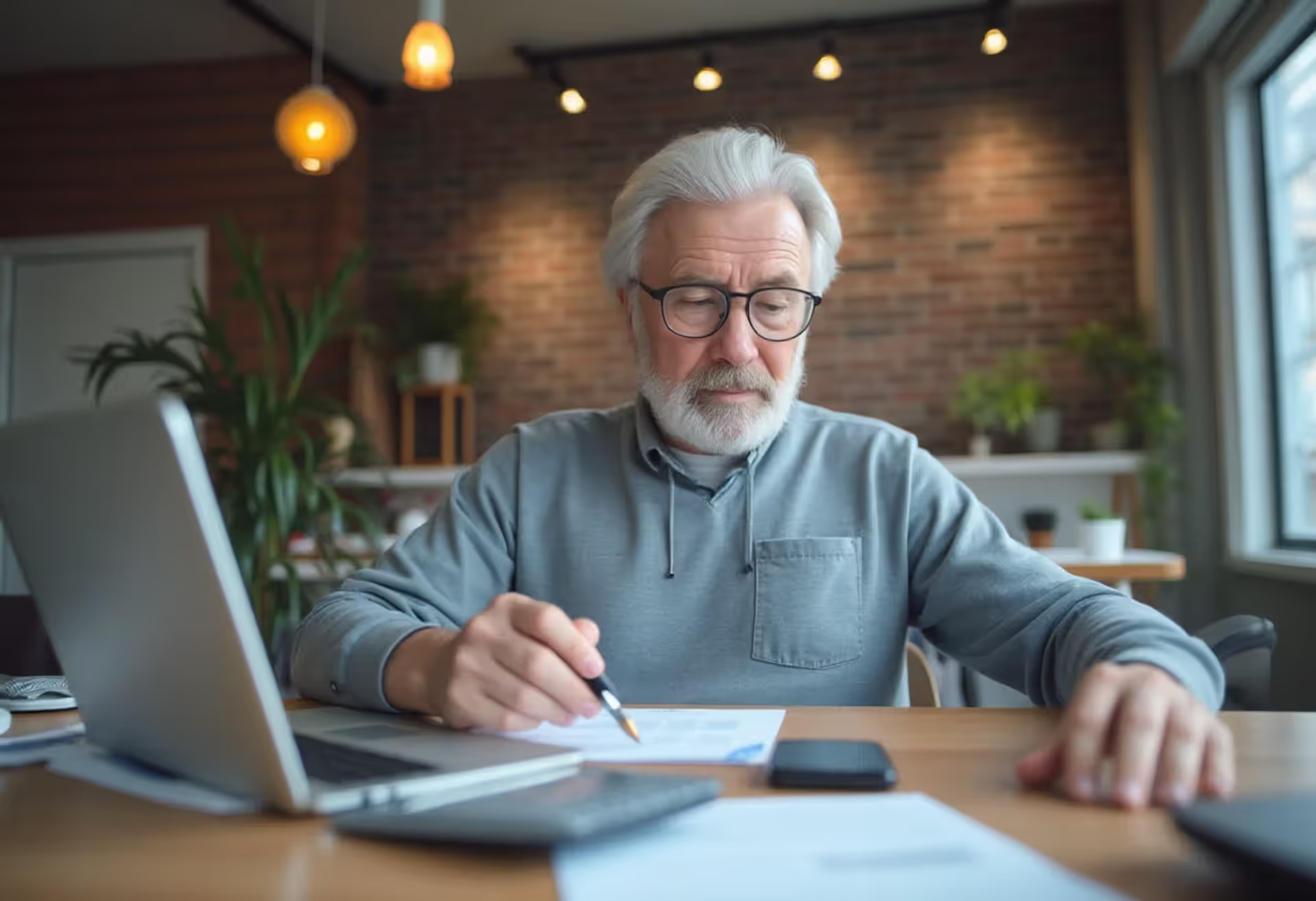 Person comparing fixed and variable personal loan options at a desk