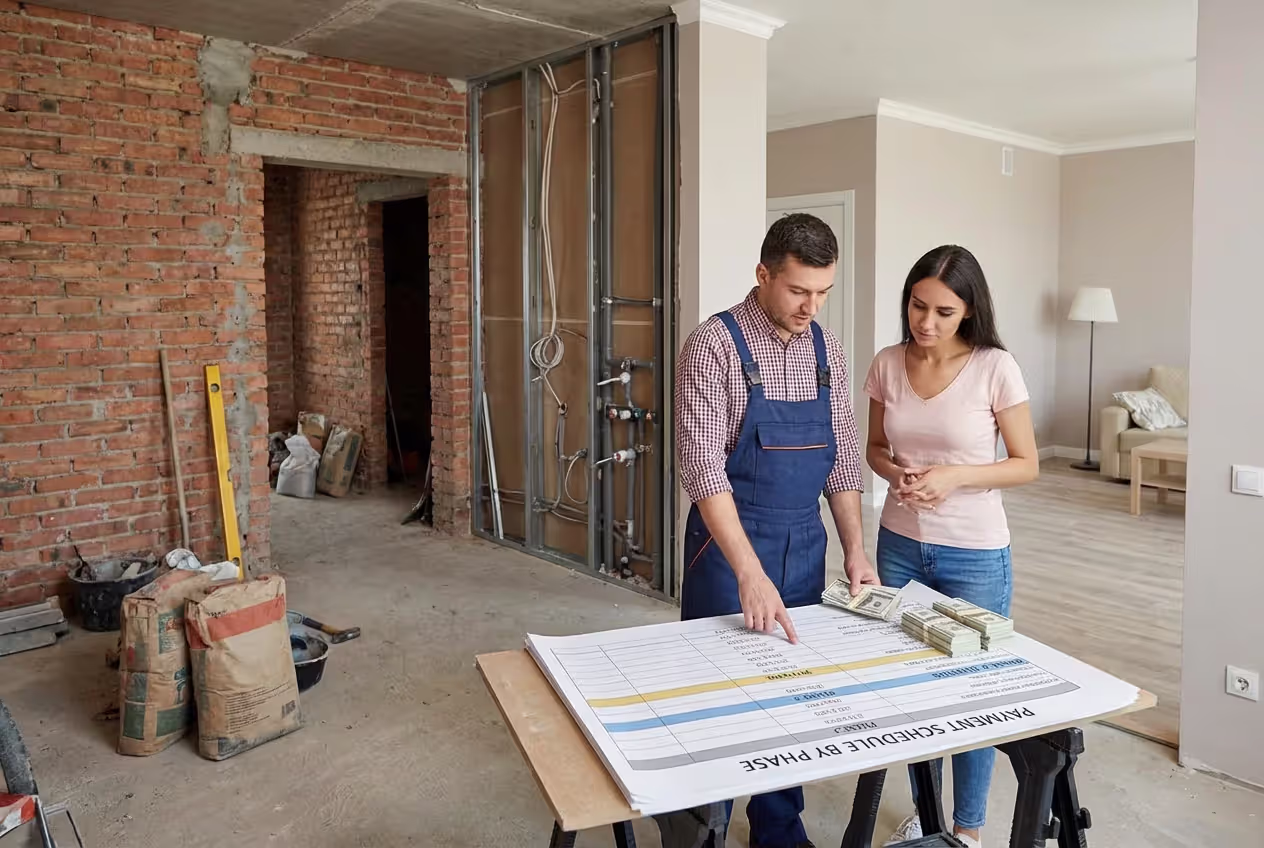 Phased home renovation funded over time with a HELOC