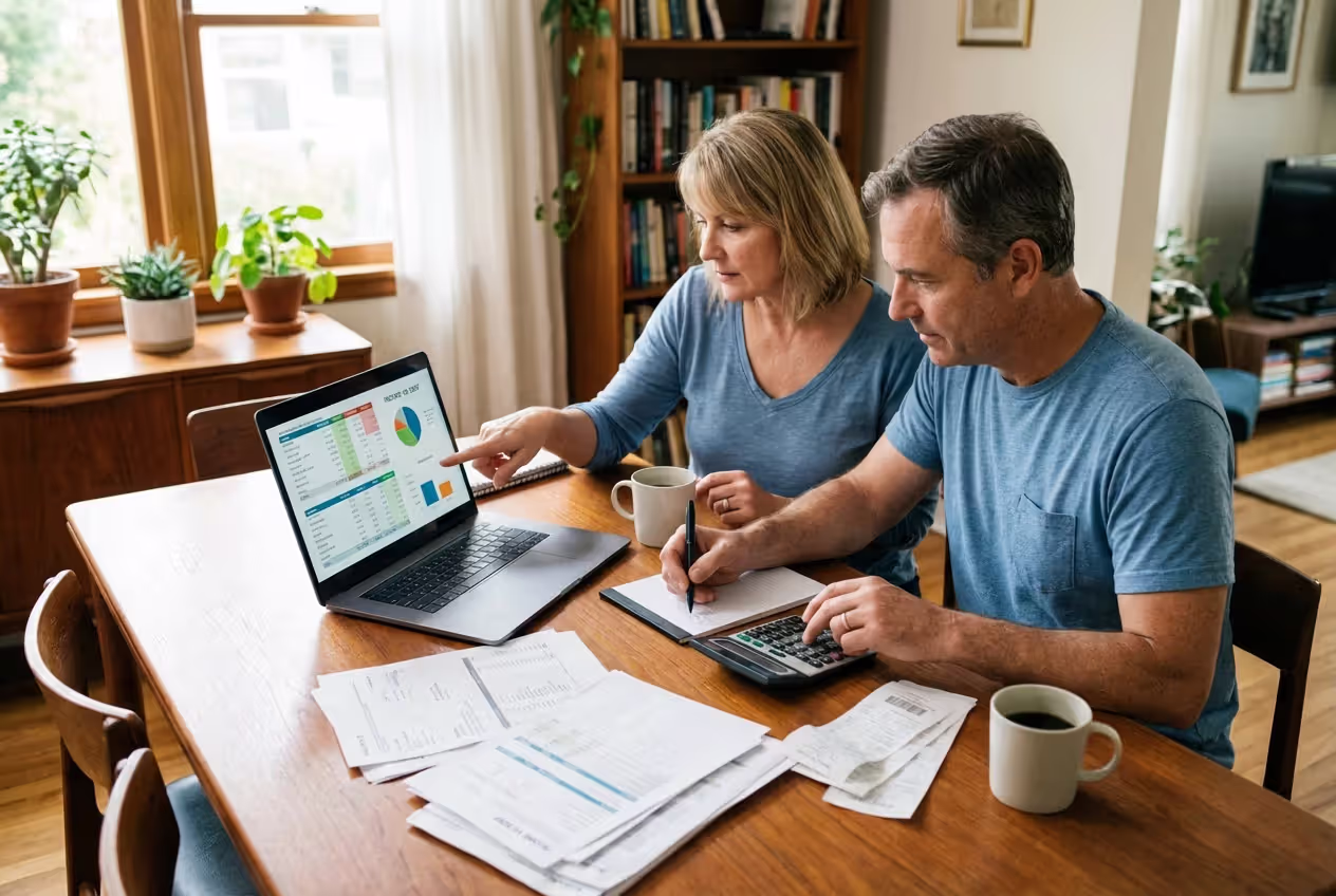 Borrowers calculating income, debt, and VA loan affordability